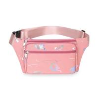 UYFRD Bauchtasche für Jungen und Mädchen, Reise-Bauchtasche, Geldgürtel, Wandern, Urlaub, lässig, wasserdicht, Brusttasche, Schultertasche, rose, Einheitsgröße