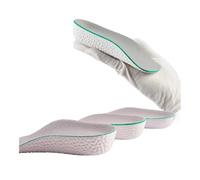 UYFRD Einlegesohlen zur Erhöhung der Fußgewölbeunterstützung, leicht, weich, elastisch, weich, elastisch, für Damen und Herren, Weiß, 1 Paar, 2,5 cm