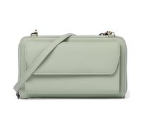 UYFRD Münzgeldbörse, Echtleder, Handytasche, Crossbody, Sommer, Rindsleder, Geldbörse, Damen, Geldbörse, eine Schulter, Handy, kleine Tasche (Grün, 2 Stück), grün, Einheitsgröße