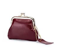 UYFRD Münzgeldbörse für Damen, echtes Rindsleder, modische Geldbörsen, kleine Geldbörsen, elegante Geldbörse, rot, 2pcs