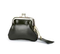 UYFRD Münzgeldbörse für Damen, echtes Rindsleder, modische Geldbörsen, kleine Geldbörsen, elegante Geldbörse, grün, 2pcs