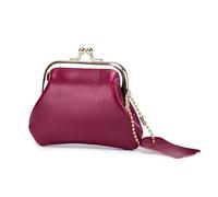 UYFRD Münzgeldbörse für Damen, echtes Rindsleder, modische Geldbörsen, kleine Geldbörsen, elegante Geldbörse, violett, 1pc