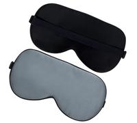 UYFRD Schlafmaske aus reiner Seide, Augenabdeckung, Schatten, weiche Augenbinde, Reise-Entspannungshilfe, verstellbar (Meerblau)