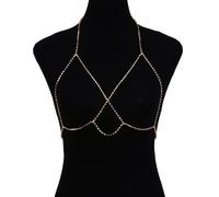 UZAMIRLEX Körperketten für Frauen, Taillenkette Silber und Gold for Frauen und Mädchen(Golden2)
