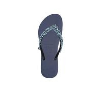 Uzurii, Classic Aby Baby Blue - Marineblauw, Zehentrenner für Damen, Bequeme und elegante handgefertigte Sandalen, Für den Innen- und Außenbereich, Größe 37/38