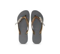 Uzurii, Silver Crocodile Switch - Zilver, Zehentrenner für Damen, Bequeme und elegante handgefertigte Sandalen, Für den Innen- und Außenbereich, Größe 39/40