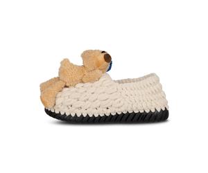 UZURII Slipper & Pantoletten - Pantoffeln Pantoffel Teddy Bear - Gr. 41_42 - in Beige - für Damen