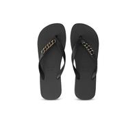 UZURII Slipper & Pantoletten - Zehentrenner Gold Small - Gr. 39_40 - in Schwarz - für Damen