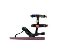 UZURII Slipper & Pantoletten - Zehentrenner Mondriaan Colorful Black - Gr. 35,5 (EU) - in Rot - für Damen