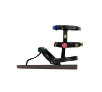 UZURII Slipper & Pantoletten - Zehentrenner Mondriaan Colorful Black - Gr. 37,5 (EU) - in Braun - für Damen