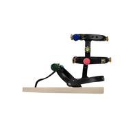 UZURII Slipper & Pantoletten - Zehentrenner Mondriaan Colorful Black - Gr. 37,5 (EU) - in Creme - für Damen