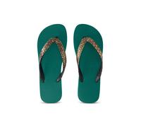 UZURII Slipper & Pantoletten - Zehentrenner Python Bronze - Gr. 39,5 (EU) - in Beige - für Damen