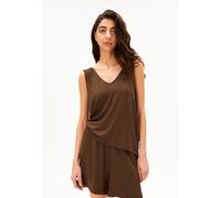 ARMEDANGELS - Women's V-Neck Jersey - Top, Gr. L, braun (DriedPalm)