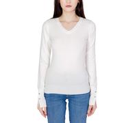 Guess Damen GENA VN LS SWTR Pullover Sweater, Weiß, L