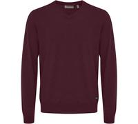 Strickpullover BLEND "BHBRUTON V-neck", Herren, Gr. S, winetasting, 100% Polyester, meliert, Basic, regular fit normal, V-Ausschnitt, eng, Pullover Strickpullover, Stilvoller Strickpullover mit V-Auss