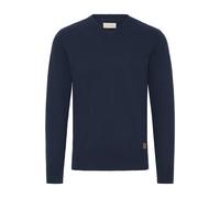 V-Ausschnitt-Pullover BLEND "V-Ausschnitt-Pullover BHFibi", Herren, Gr. M, blau (marineblaus), Obermaterial: 70% Baumwolle CO recyc.. 30% Polyester Pol. recyc.., Pullover (73177526-M) marineblaus
