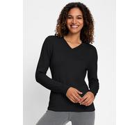 Sheego V-Ausschnitt-Pullover aus Feinstrick 42 schwarz