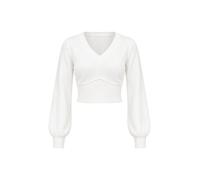 V-Ausschnitt-Pullover CIPO & BAXX "WP233", Damen, Gr. S, weiß (ecru), Casual, regular fit, V-Ausschnitt, Pullover, mit V-Ausschnitt (89977910-S) ecru