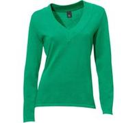V-Ausschnitt-Pullover grün 42