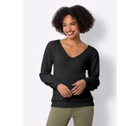 Langarm-Pullover schwarz 38