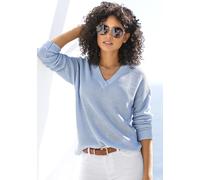 LASCANA V-Ausschnitt-Pullover Damen bleu Gr.44/46