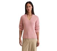 V-Ausschnitt-Pullover MARC O'POLO, Damen, Gr. S, natural rose, Strick, Obermaterial: 100% Baumwolle, V-Ausschnitt, Bündchen, Pullover (53071521-S) natural rose