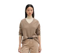 V-Ausschnitt-Pullover MARC O'POLO, Damen, Gr. XL, earthy taupe, Strick, Obermaterial: 80% Wolle, 20% Polyamid, normal, V-Ausschnitt, Pullover, loose aus weichem Schurwolle-Mix (96525143-XL) earthy tau