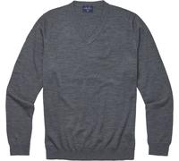 Marvelis Pullover Langarm V-Ausschnitt aus Merino Wolle dunkelgrau Größe M