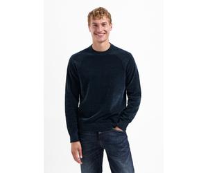 V-Ausschnitt-Pullover NO EXCESS "No Excess Chenille-Pullover", Herren, Gr. 3XL, night, 85% Polyester, 15% Polyamid, Pullover (28655648-XXXL) night