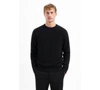 V-Ausschnitt-Pullover NO EXCESS "No Excess Waffelstrickpullover", Herren, Gr. XL, schwarz, 90% Baumwolle, 10% Nylon, Pullover (52219135-XL) schwarz