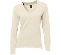 V-Ausschnitt-Pullover offwhite 34