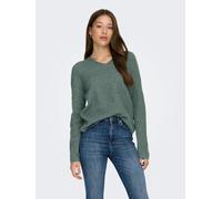 V-Ausschnitt-Pullover ONLY "ONLCAMILLA V-NECK L/S PULLOVER KNT NOOS" Gr. S (36), grün (laurel wreath detail:melange) Damen Pullover (28275729-S) laurel wreath detail:melange