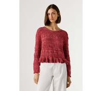 V-Ausschnitt-Pullover PEPE JEANS "jumper KASNI", Damen, Gr. L, rot (cranberry pink), 60% Baumwolle, 40% Polyester, Pullover (52282563-L) cranberry pink