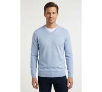 V-Ausschnitt-Pullover PETROL INDUSTRIES "V-Neck Basi", Herren, Gr. XL (42), blau (sky), Strick, Obermaterial: 50% Baumwolle, 50% Polyacryl, unifarben, regular fit normal, V-Ausschnitt, Bündchen, Pullo
