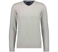 Ragman Strickpullover V-Ausschnitt Modern Fit 95% Baumwolle 5% Kaschmir Hellgrau S