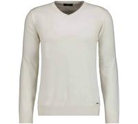 V-Ausschnitt-Pullover RAGMAN, Herren, Gr. 54, weiß (ecru), Strick, 95% Baumwolle 5% Kaschmir, V-Ausschnitt, Pullover (82893362-XL) ecru