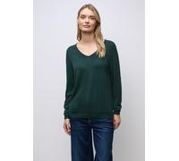 Street One Frauen V-Neck Pullover in Grün, Gr: 38