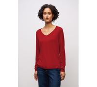 Street One Frauen V-Neck Pullover in Rot, Gr: 38