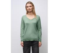Street One Frauen V-Neck Pullover in Grün, Gr: 42