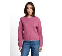 V-Ausschnitt-Pullover TOM TAILOR DENIM, Damen, Gr. M, dusty berry, Strick, Obermaterial: 50% Baumwolle, 50% Polyacryl, unifarben, relaxed fit, Rundhals, Pullover (44714419-M) dusty berry