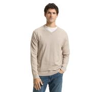 Tom Tailor Regular Fit Pullover aus reiner Baumwolle in Beige, Größe M