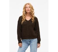 VILA - VILAMPE V-NECK L/S KNIT TOP-NOOS Coffee Bean - Gr. - L