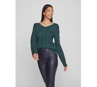 Vila Ril Pullover Mit V-ausschnitt L Ponderosa Pine / Detail Dark Melange