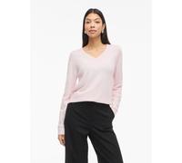 Vila Ril Pullover Mit V-ausschnitt S Cherry Blossom / Detail Light Melange