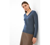 Vila Ril Pullover Mit V-ausschnitt XS Vintage Indigo / Dark Melange