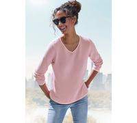 VIVANCE V-Ausschnitt-Pullover Damen mauve-rosé Gr.32/34