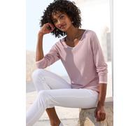 VIVANCE V-Ausschnitt-Pullover Damen mauve-rosé Gr.44/46