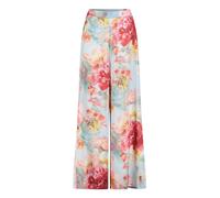 Marlene-Hose VERA MONT "Damen mit Blumenprint", Damen, Gr. 38, Normalgrößen, blau, rosé, Satin, Obermaterial: 100% Polyester, weit lang, Hosen (88213016-38) blau, rosé