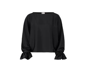V by Vera Mont - Satin-Bluse schwarz - Gr. - 42