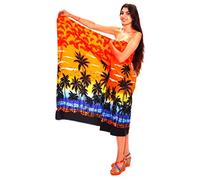 V.H.O. Funky Hawaii Sarong | Pareo Cover-Up | Einheitsgröße | Herren | Strand Palmen Meer | Multiple Farben